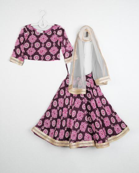 Georgette print Ghagra Set