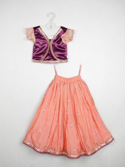 Jacket pattern top and gathers Skirt