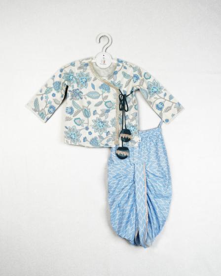 Cotton Flroal Kurta and Dhoti